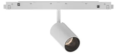 Immagine prodotto di Faretto Binario Singolo On-Off Ego Alluminio Bianco 1 Luce 8W 3000K Luce Calda