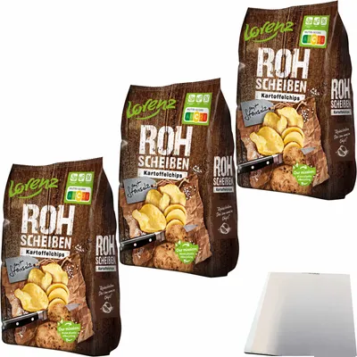 Produktbild von Lorenz Rohscheiben mit Steinsalz 3er Pack (3x120g Tüte) + usy Block