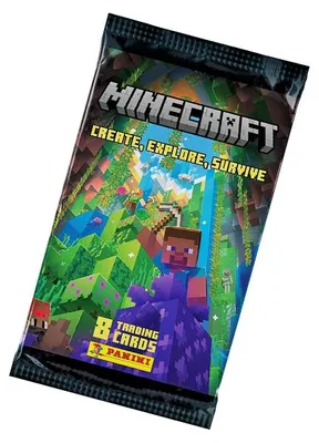 Obrázek produktu pro Panini Minecraft sběratelské karty – 1 náhodný balíček, 8 karet