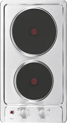 Produktbild von PKM EB-DKF-2, Schwarz, Grau, Integriert, Versiegelte Platte, Edelstahl, 2 Zone(n), 2 Zone(n)