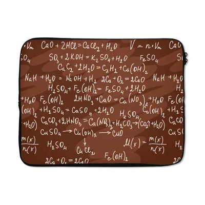 Produktbild von MuchoWow® Laptop Hülle 17 Zoll Laptoptasche Zahl - Formel - Chemie - Figuren - Muster - Zipper - Schutzabdeckung