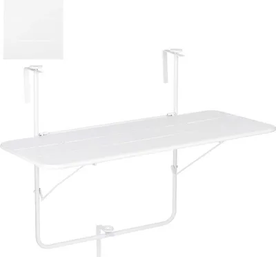 Produktbild von Mica Decorations Gartentisch Balkon - 88x51x67 cm - Eisen - Weiß