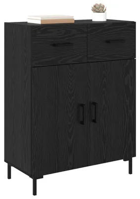 Immagine prodotto di vidaXL Credenza look rovere nero 69,5 x 34 x 90 cm Materiale a base di legno