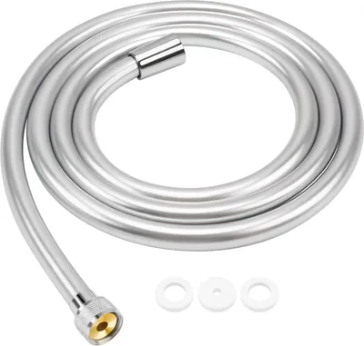 Produktbild von PVC-Gummi-Duschschlauch Anti-Torsion Glatt 1/2' Silber 2 m