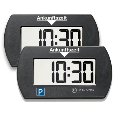Produktbild von 2x Needit Park Mini elektronische Parkscheibe schwarz 3011 mit offzieller Zulassung - 2er Sparset