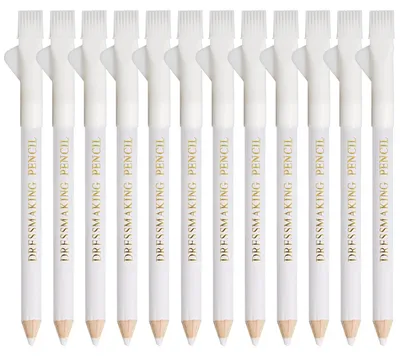 Image de Kit de craies à couture - 12 pièces pour la couture et le marquage - Craies effaçables pour artisans et brodeurs - Blanc