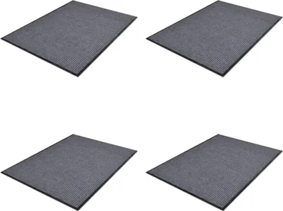 Immagine prodotto di The Living Store zerbini 4 pezzi PVC grigio 90 x 60 cm