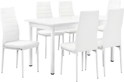Produktbild von [en.casa]® Esstisch mit Stühle weiß