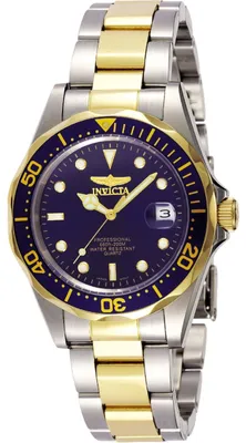 Obrázok produktu pre Invicta Pro Diver 8935 Pánske Hodinky - Quartz Hnutie - Nerezová Oceľ s Modrým Ciferníkom - 37 mm