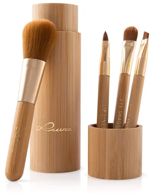 Produktbild von Make-up Pinsel Set | Schminkpinsel Set – 4 vegane Make-up Pinsel mit Pinselhalte