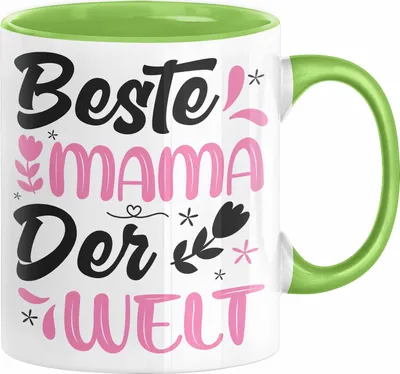 Produktbild von Mama Geschenk Tasse Beste Mama Der Welt Geschenkidee Muttertagsgeschenk von Sohn Tochter (Grün)