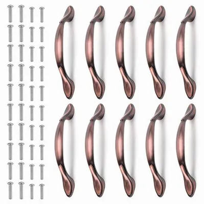 Produktbild von Set aus 10 dekorativen antiken Metallgriffen aus Zinklegierung für Möbel