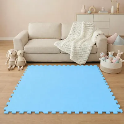 Produktbild von 9 Teile Baby Kinder Puzzlematte ab Null - 30x30 Puzzle Spielmatte Krabbelmatte, KI-generiertes Bild
