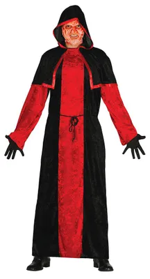 Produktbild von Guirca Kostüm satanischer Mönch Schwarz Rot Größe M für Fasching Karneval Halloween
