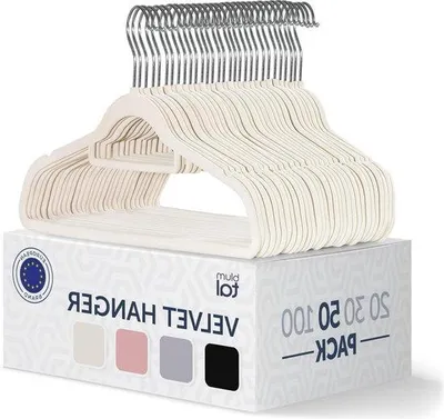 Produktbild von Famanu Kleiderbügel Antirutsch - 50 Stück für platzsparende Kleiderorganisation