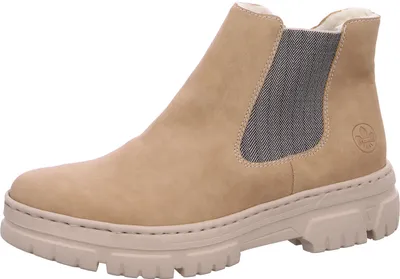 Produktbild von Rieker Damen Chelsea Boot Dicke-Sohle Stiefelette Reißverschluss Z7465, Größe:39 EU, Farbe:Beige