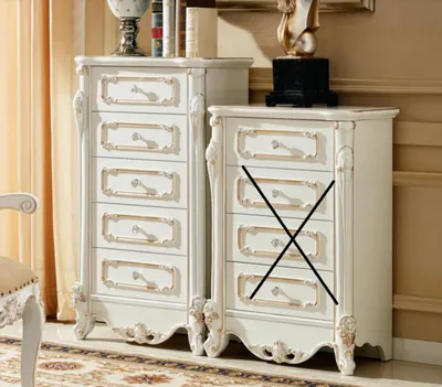 Produktbild von Kommode mit Schubladen Anrichte Kommoden Holz  Hochschrank Sideboard