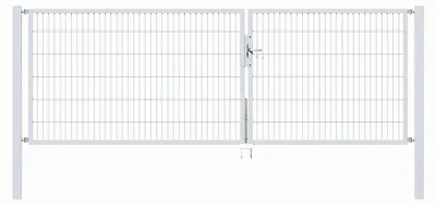 Produktbild von Alberts Doppeltor Flexo mit Zubehör, zum Einbetonieren, feuerverzinkt, Breite 350 cm, Höhe 120 cm