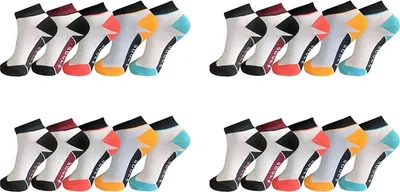 Produktbild von 12 Paar Damen Socken Sneaker Füsslinge Sommerfarben Gr. 35-38