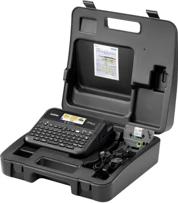Image de Brother PTD610BTVPRG1 Etiqueteuse P-touch D610BT - écran couleur et interface USB/Bluetooth, boîtier rigide, noir