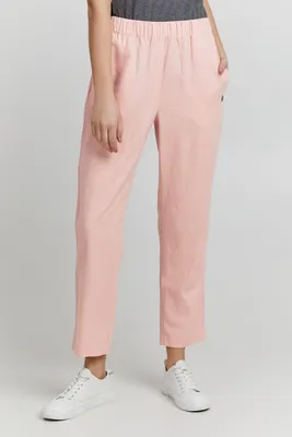 Produktbild von OXMO OXAlfa Damen Leinenhose Hose Stoffhose mit elastischem Bund Regular Fit