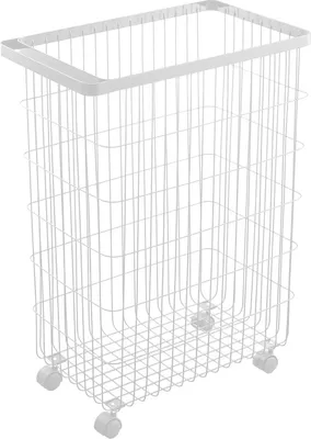 Zdjęcie produktu dla Metalowy kosz na pranie na kółkach, wys. 56,5 cm
