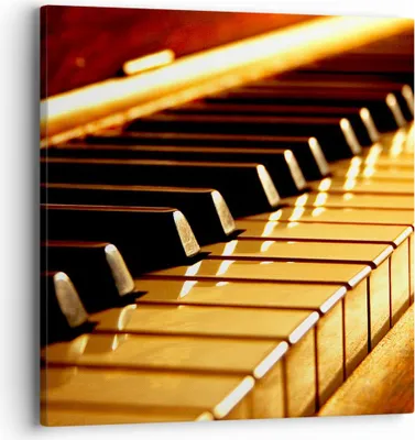 Produktbild von Bild auf Leinwand - Leinwandbild - Klavier Musik Konzert - 40x40cm - Wand Bild - Wanddeko - Leinwanddruck - Bilder - Kunstdruck - Wanddekoration - Leinwand bilder - Wandkunst - AC40x40-2200