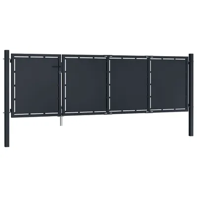 Zdjęcie produktu dla vidaXL Brama ogrodowa stalowa 350 x 75 cm antracytowa