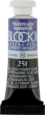Produktbild von Blockx 3x Aquarellfarbe, Ultramarin hell Tube 5ml Ultramarinblau hell 43251BXC