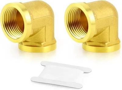Image de Coude en laiton à 90°, 1/2 pouce BSP femelle (eau, huile, gaz)