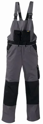 Produktbild von teXXor Canvas (320 g/m²) Latzhose AMAZONAS 8337 grau/schwarz Gr. 106
