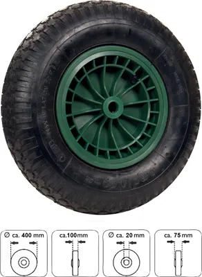 Produktbild von Pro-Bau-Tec Ersatzrad für Gartenschubkarre Art.-Nr. 10089