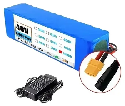 Zdjęcie produktu dla Akumulator, pojemność 100Ah, zabezpieczenia, ładowarka DC-XT60