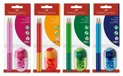 Image de FABER-CASTELL BK 1x Spitzer + 2x BS Grip 2001 Two Tone