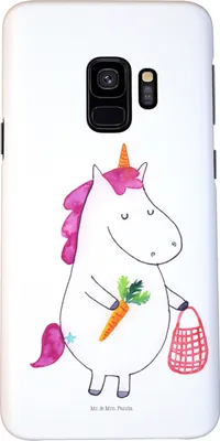 Produktbild von Mr. & Mrs. Panda Samsung Galaxy S9 Handyhülle Einhorn Vegan - Weiß - Geschenk, Cover, Handy Schutzhülle, Hülle, Handycover, Rohkost, Gesund essen, Unicorn, Veganer, Leben