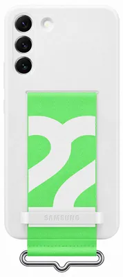 Produktbild von Original Samsung Silicone Cover mit Strap (Galaxy S22+) Weiß