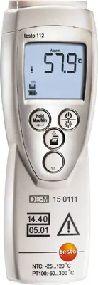 Produktbild von testo - 112 Temperaturmessgerät - 0560 1128 01 - Temperaturmessgerät - konformitätsbewertet zur Messung von Temperaturen