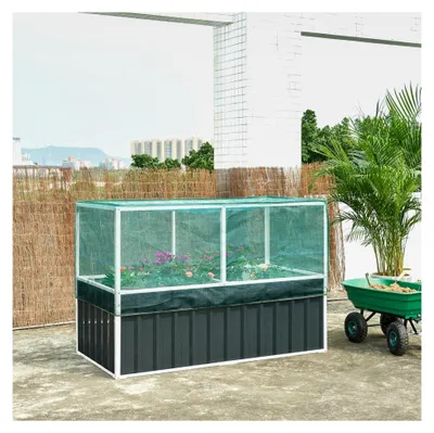 Produktbild von Hochbeet Alblasserdam Blumenbeet mit Abdeckung 174 x 90 x 118 cm