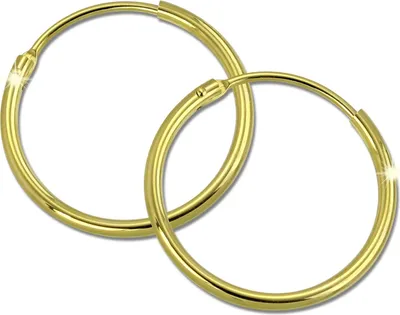 Image de GoldDream Femme Boucles d'oreilles or 20mm Créoles 333 or jaune 8 carats D2GDO0031Y