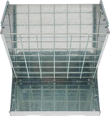 Produktbild von Heuraufe Futterraufe - Futtergitter für Nutztiere - Tragkraft 30 kg - Für Ziegen Pferde Schafe Kühe Kaninchen - Silber