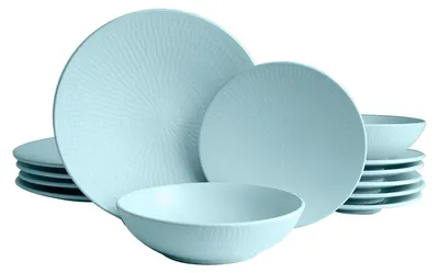 Produktbild von Echtwerk Vintage Tafelservice Blanka, Menge / Farbe:Mint / 12-teilig