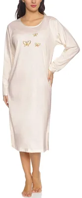 Produktbild von Merry Style Damen Langarm Nachthemd 91LW1 (Ecru (Langarm), 44 (Herstellergröße: XXL))