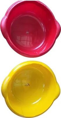Produktbild von Schüssel 8 l runde Kunststoff zufällige Farbe rot/gelb