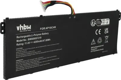Produktbild von vhbw Akku kompatibel mit Acer Aspire 3, 5, 5 A514-52, 7 Notebook (4200 mAh, 11,4 V, Li-Polymer)