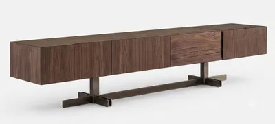 Productafbeelding van TV-meubel, modern design, bruin, hout, minimalistisch, elegant, van hoge kwaliteit