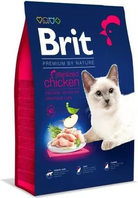 Produktbild von BRIT PREMIUM BY NATURE STERILIZED Trockenfutter für Katzen Huhn 1 5 kg