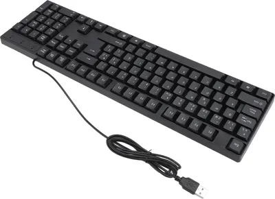 Zdjęcie produktu dla K1800 Klawiatura dla mniejszości językowych 104 klawisze Przewód o długości 4,2 m Ergonomiczna konstrukcja Przewodowa klawiatura USB do gier