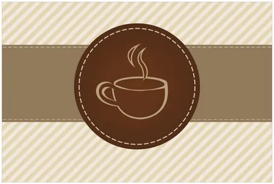 Produktbild von Wallario Premium Glasbild, freischwebende Optik, kräftige Farben, Größe 90 x 60 cm Motiv Kaffee-Menü - Logo Symbol für Kaffee