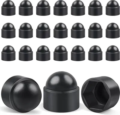 Produktbild von M8 Schraubenkappen Schwarz 160 Stück Kunststoff Abdeckkappen für Schrauben und Muttern RAL 9005 Schutzkappen Sechskantmutter Kappe Schraubenabdeckung Schwarz Abdeckkappen für M8 Schrauben