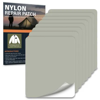 Productafbeelding van Zelfklevende nylonreparatiepleisters - reparatieset met 8 stuks voor textiel en donsjassen